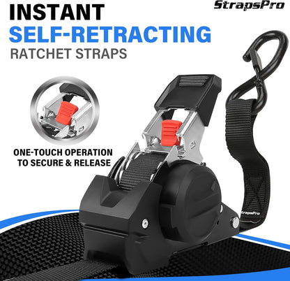 The World’s #1 Retractable Ratchet Straps for Pro-Level Security.