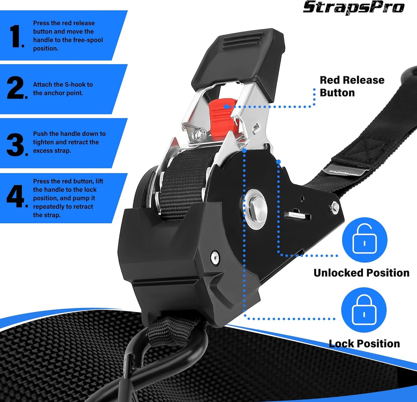 The World’s #1 Retractable Ratchet Straps for Pro-Level Security.