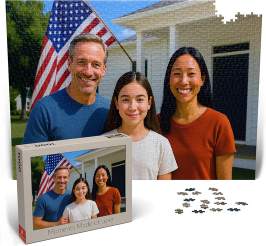 MyPuzzle Custom Photo Puzzle - Personalized Jigsaw Puzzle Made from Your Own Picture, Ideal Gift for Birthdays, Mother's Day, Valentine's Day & Weddings