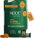 10-1 Alpha Gummies | 4000 mg Pure Himalayan Shilajit | No Added Sugar | KSM-66 Ashwagandha, Tongkat Ali, Gokshura & Black Musli | Vegan, Non-GMO, Individually Wrapped | 60 Gummies | Lab Tested, Pure & 3.5X Absorption | Support Blood Circulation