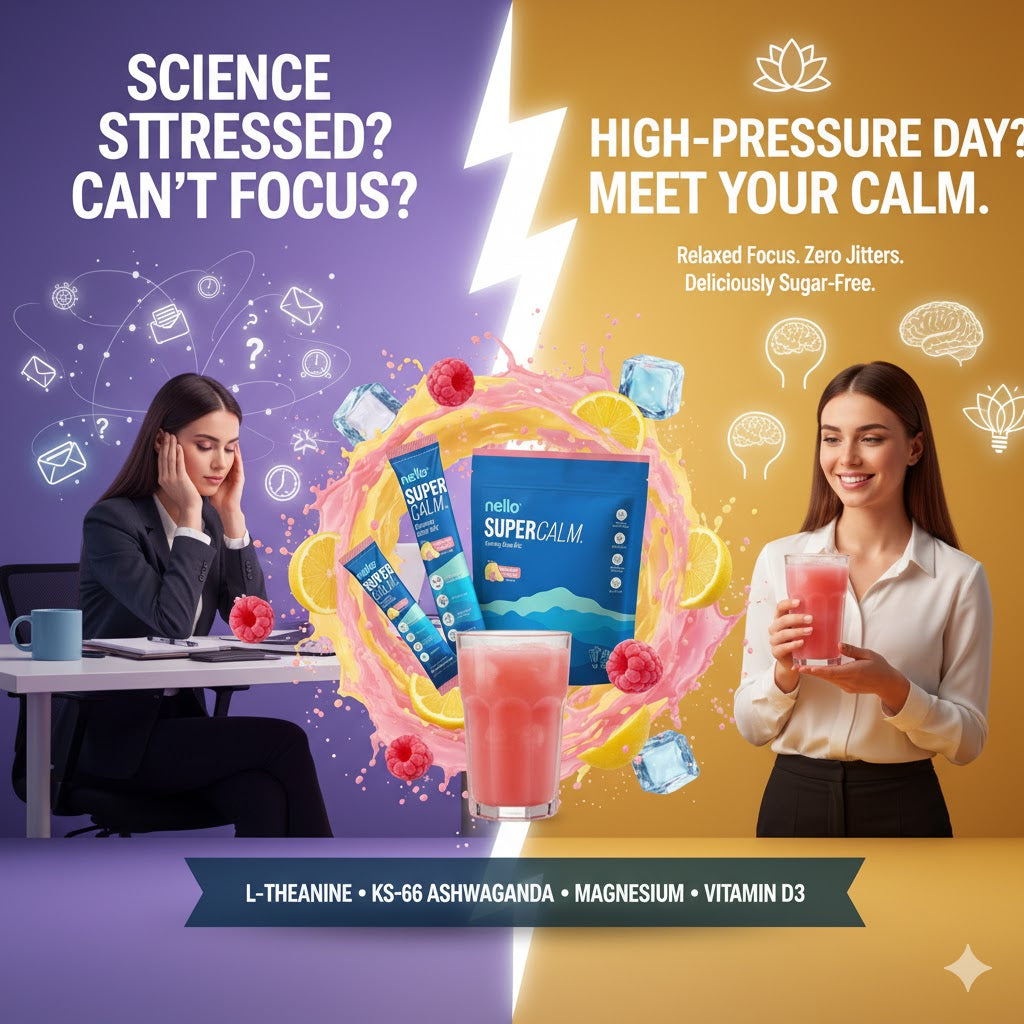 SuperCalm Stress Relief Drink Mix – Balance Cortisol & Sleep Better Naturally - 40Ct