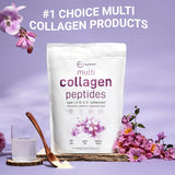 Ingredients Multi Collagen Peptides Powder - Hydrolyzed Protein Peptides (Type I,II,III,V,X) with Hyaluronic Acid, Biotin & Vitamin C Unflavored