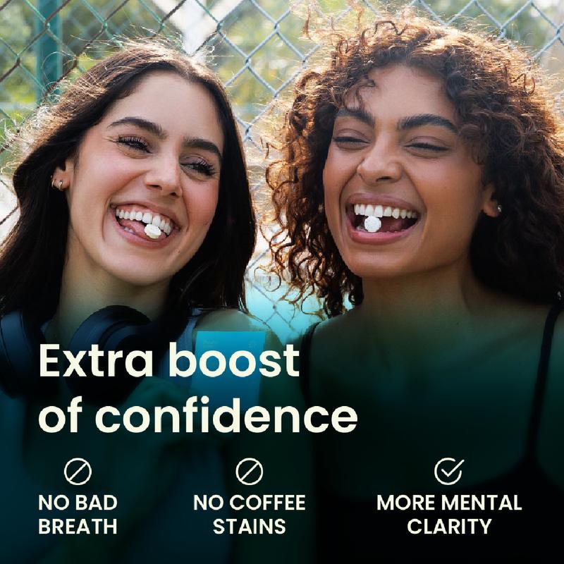 Energy Caffeine Nootropics for Energy & Focus - Sugar-Free with L-theanine, Caffeine, Vitamin B12 & Vitamin B6 - Peppermint Flavor