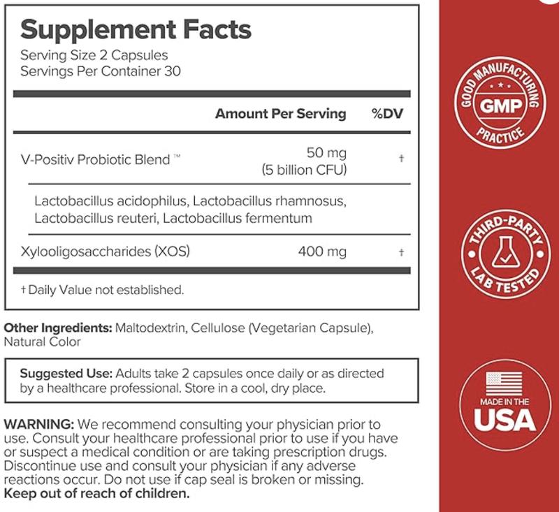 Women's Probiotics - 60 Count (Pack of 1) - Prebiotic and Probiotic Capsules for Healthy pH Balance and Odor