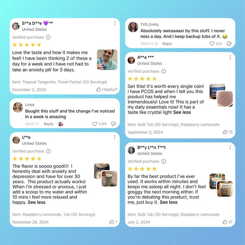 SuperCalm Stress Relief Drink Mix – Balance Cortisol & Sleep Better Naturally - 40Ct